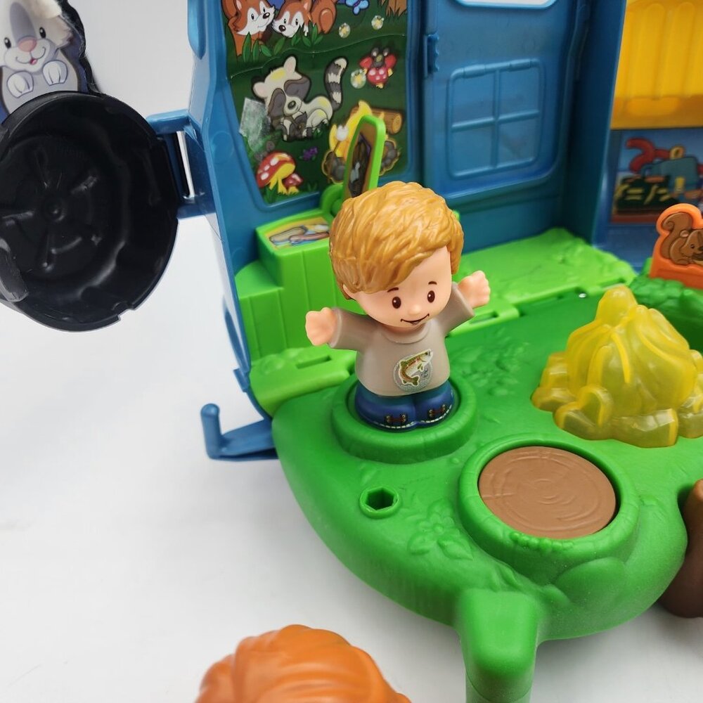 Fisher Price Little People Camper Camping Van RV Set w Songs & Sounds 7 PC WORKS - Picture 11 of 16